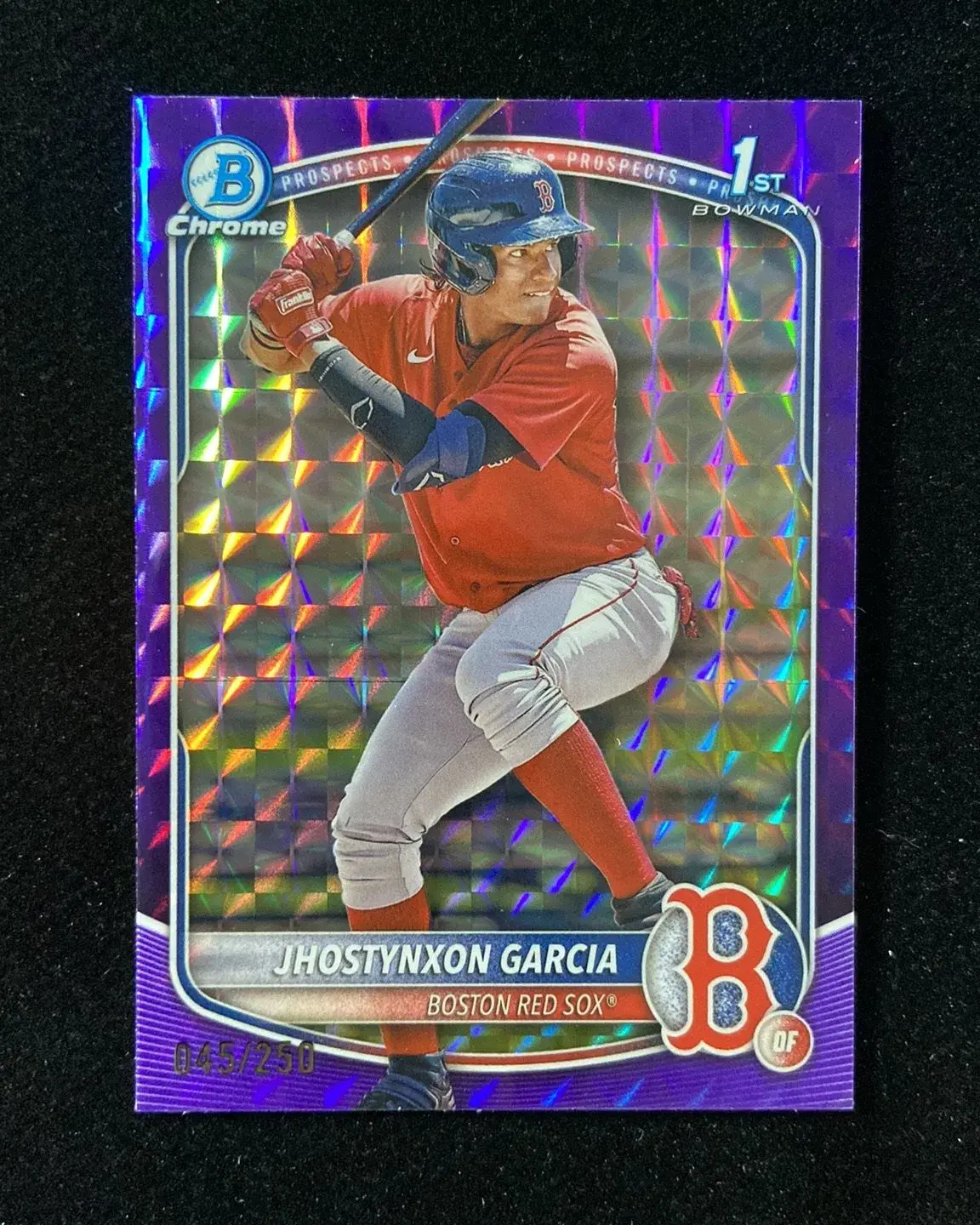 2025 Topps Bowman Chrome Purple Geometric Jhostynxon Garcia 1st 45/250 HD