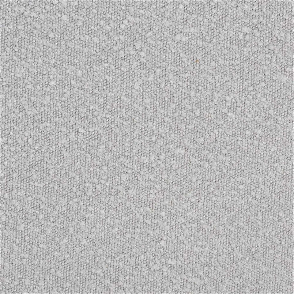 Baxton Studio Finlay Light Gray Boucle Fabric and Brown Wood Ottoman Footstool - Image 4 of 4