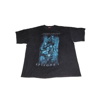 Star Wars Episode I Phantom Menace Vintage Graphic T-Shirt Mens XL Black 1999
