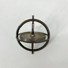 Vintage 1950’s Metal Gyroscope Center Spinning Top Classic Toy