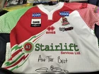 PAUL WHITE KEIGHLEY COUGARS  RUGBY LEAGUE HOME SHIRT NUMBER 5 SIGNED TWICE