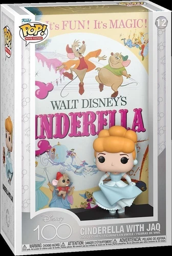 Disney Merchandise: Funko Pop! Movie Posters - 100 - Cinderella With Jaq (Viny