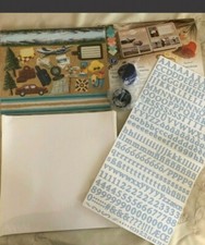 Creative Memories Bundle Lot Of 6 Pages Die cuts ABC Stickers Blades