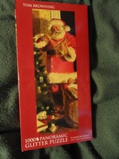 Santa Claus Glitter Christmas Jigsaw Puzzle 1000 piece Panoramic Magical Night