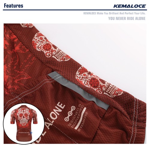 KEMALOCE Radtrikot Herren&Damen Sommer atmungsaktiv L XL 2XL 3XL 4XL Bike Jersey - Bild 169 von 229
