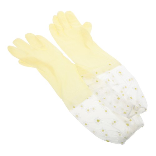 2 Paar rutschfeste lange Gummihandschuhe zum Geschirrspülen, wiederverwendbare - Bild 4 von 12