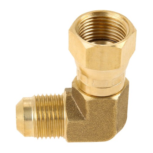 90°Propane Elbow Connector Adapter with 3/8" Female and Male Flare Fitting Brass - Picture 4 of 14
