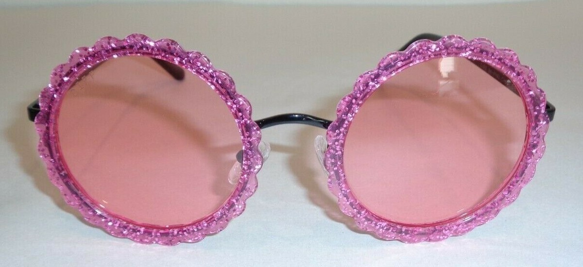 Diff Eyewear Dixie Pink Glitter Round Sunglasses Retro Theme NEW with Case DIFF Eyewear Sunglasses DIXIE BK-PN81 Pink Glitter | eBay main image 3