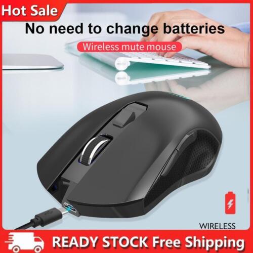 G851 Colorful Wireless Mute Mouse 2.4G Receiver 2400DPI Rechargeable PC Mouse - Afbeelding 1 van 8