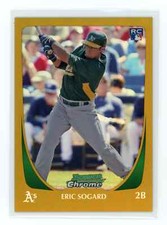 2011 Bowman Chrome Eric Sogard #81 Gold Refractor Rookie RC /50