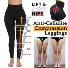 High Waist Anti Cellulite Compression Leggings Body Shaper Thigh Sculpting Pants