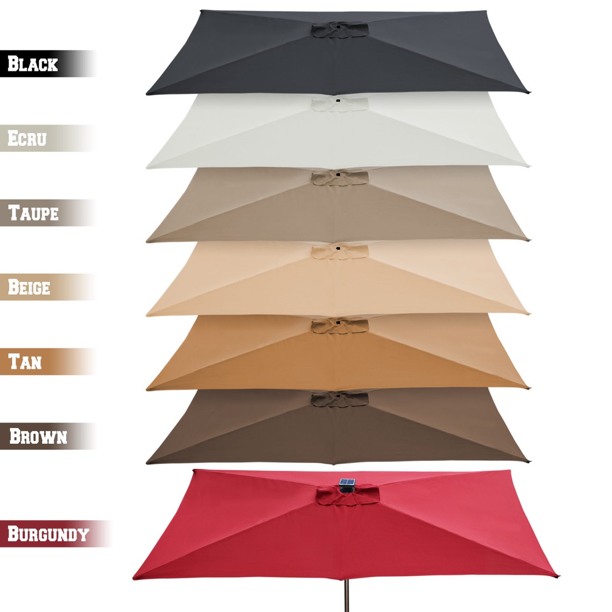 1/2 patio umbrella OVIOS 15FT Double-Sided Patio Market Umbrella with Base Dark Grey