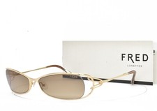 FRED Lunettes Sunglasses GOLD BROWN New Authentic 53-14 Volute N3 206