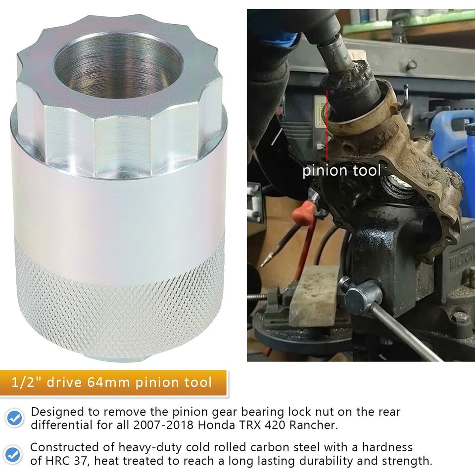 Zozoye Rear Differential & Axle Bearing Seal Kit & Nut Tool For - View #3
