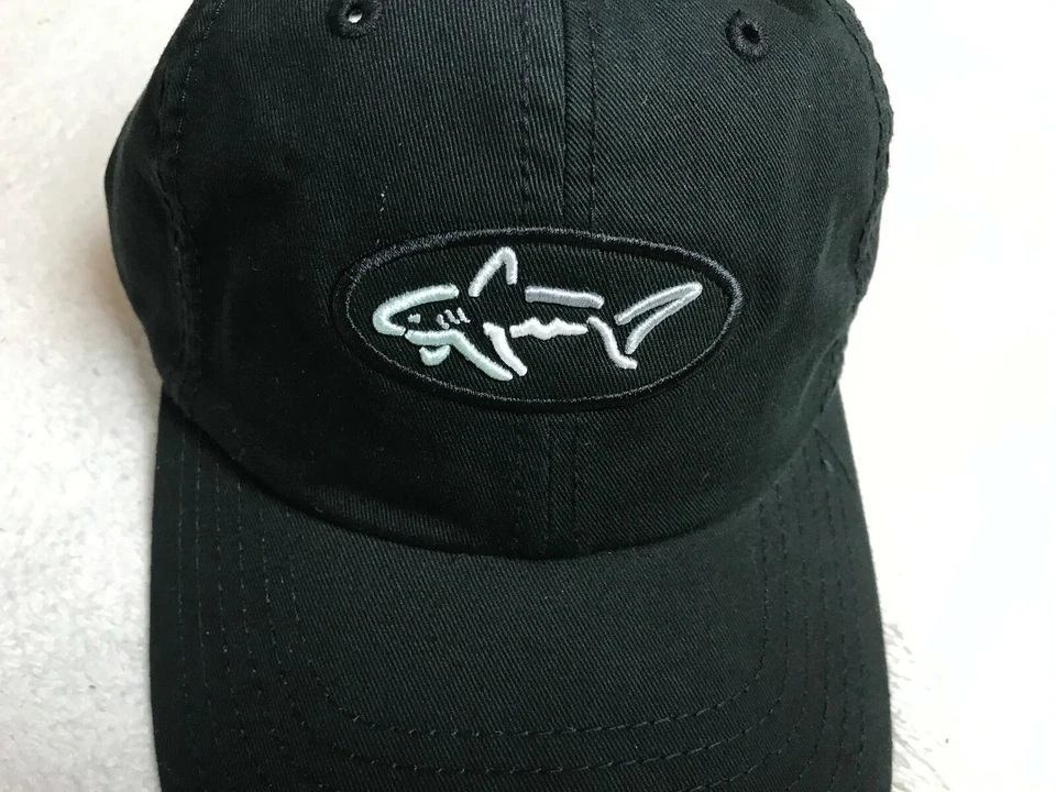 Greg Norman Collection The Shark Embroidered Golf Hat Adjustable Black NEW - Image 2 of 4
