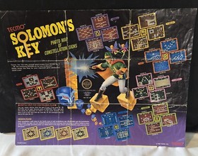 Original Solomon's Key Instruction Manual & Insert Poster - Tecmo- NES Nintendo