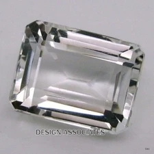 WHITE TOPAZ 9 x 7 MM EMERALD CUT ALL NATURAL AAA