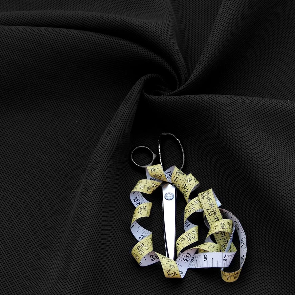 Black Polyester Knitting Speaker Grill Cloth Mesh Fabric 58" Wide by Meter DIY - Image 4 of 4