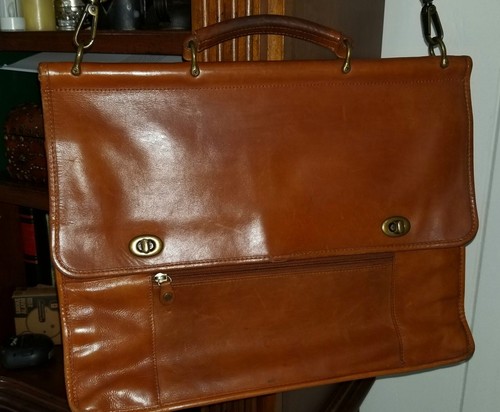 Fine Leather Messenger Briefcase - Picture 3 of 12