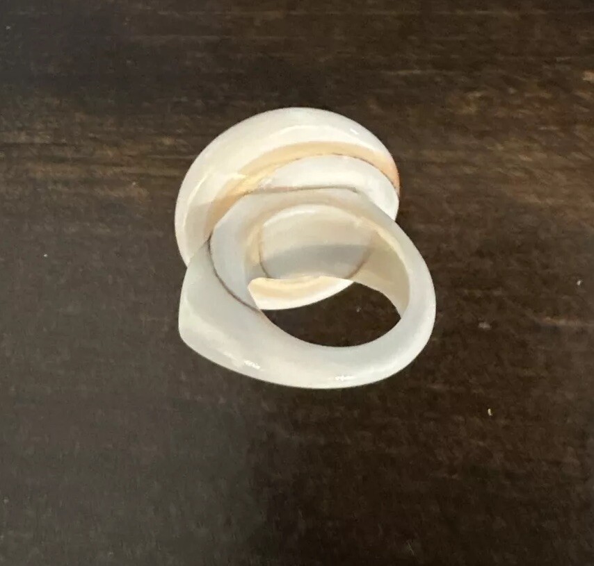 Natural Shell Ring 100% Shell Hand Made One Of A … - image 9