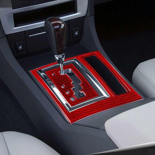 80Pcs Red Carbon Fiber Set Full Interior Trim Kits For Chrysler 300 300C 2005-07 - Picture 13 of 22