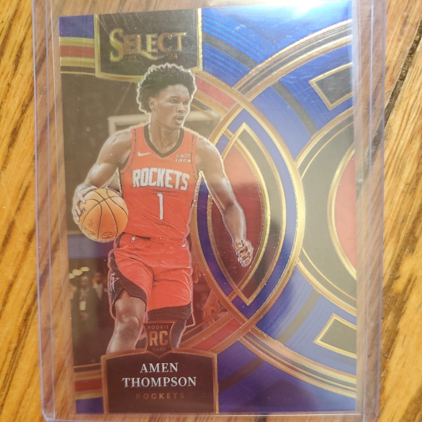 Amen Thompson 2023-24 Panini Select RC #122 Premier Retail Blue Rookie