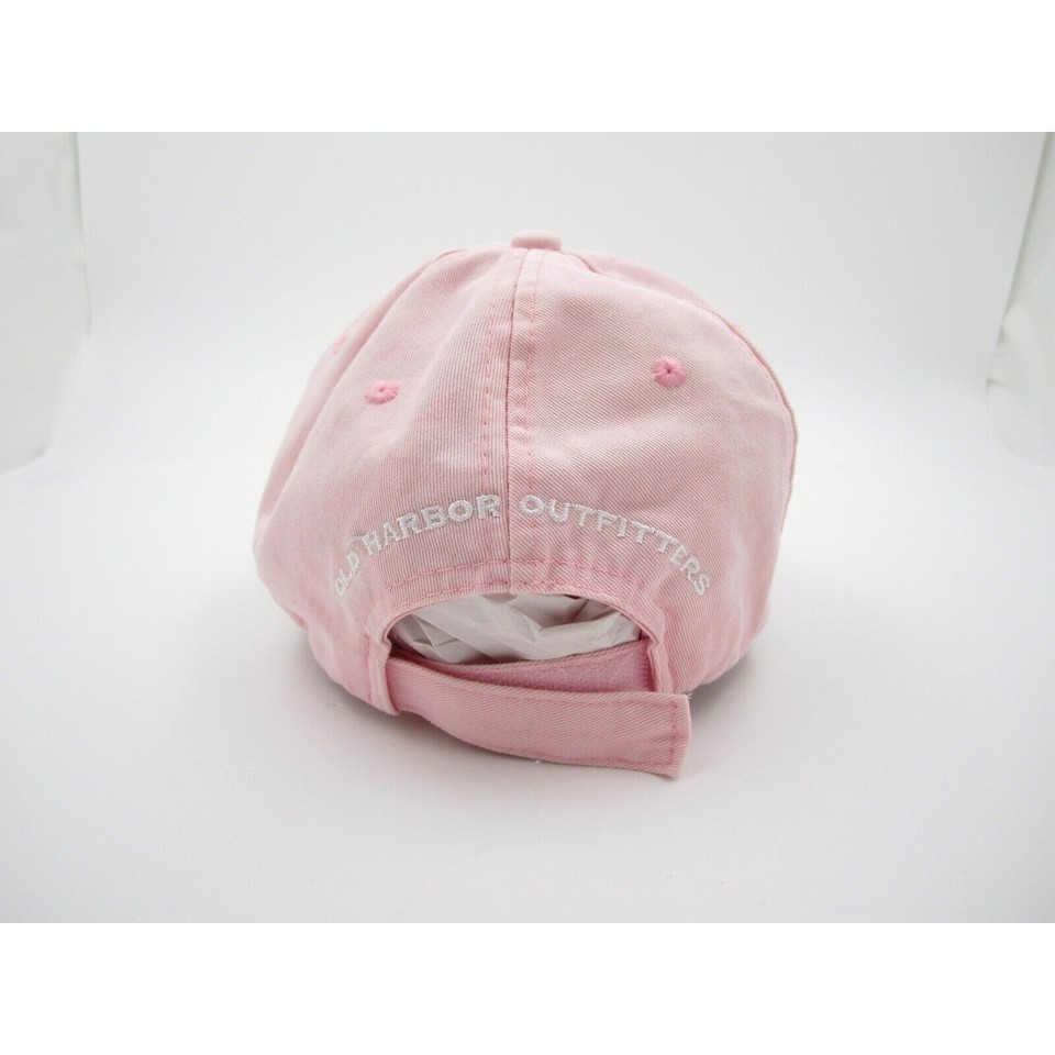 Women Old Harbor Outfitters Cotton Pink Embroidered Shark Baseball Hat
