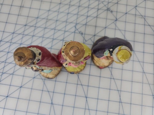 vintage papier mache 3 Wise Men nativity scene pieces 6.5" tall - Picture 15 of 15