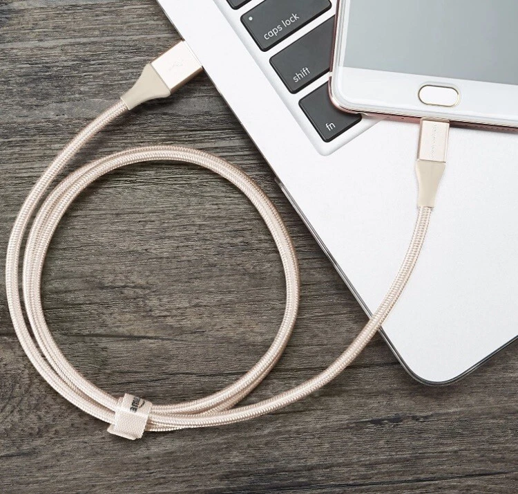 Amazon Double Braided Nylon USB-A 2.0 to Micro-B Cable Gold - 3ft/0.9m - Image 3 of 4