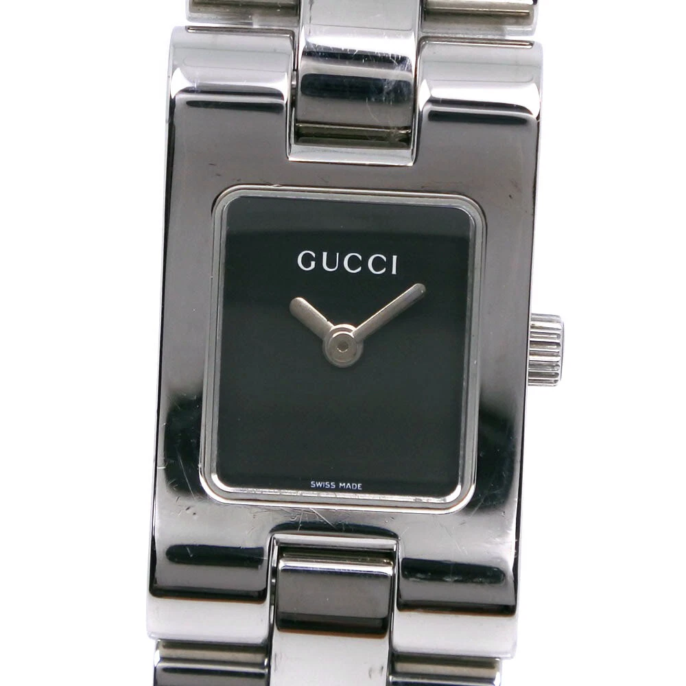 GUCCI 2305L Watches blackDial Stainless Steel Quartz Analog display Women