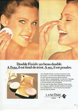 Publicité Advertising 129 1980  maquillage  double finish Lancome fond teint 
