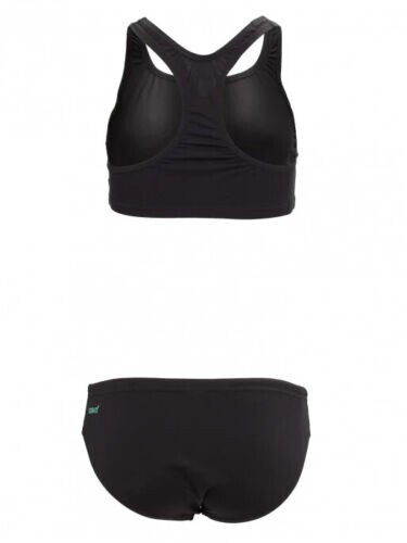 Speedo Placement Racerback 2 Piece Women's Bikini Black Blue Green UK 8/30 - Picture 3 of 4