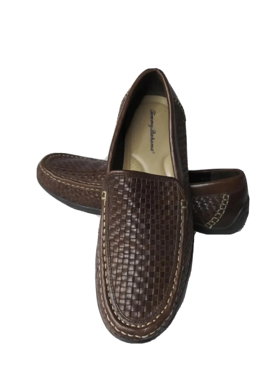 Tommy Bahama Orson Woven Leather Venetian Drivers Men s Size 9.5 D Shoes