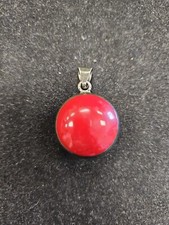 Sterling Silver 925 Handmade Red Carnelian Necklace Pendant 14.6 Grams