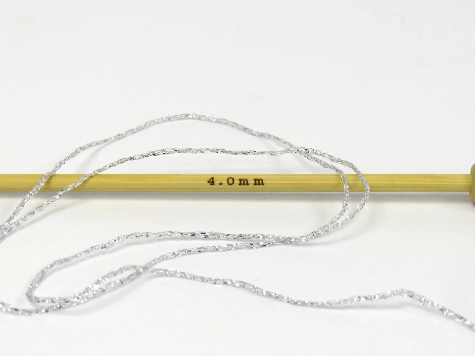 LOTE de 2 Mini Hilos de Hielo Trenza Metálica Plata Brillante 80270 Sin Etiquetas 2 x 10gr Foto 2 de 4