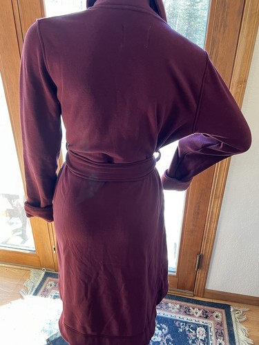 UGG Robe Womens Medium Maroon Duffield II RN 88276 Pockets Warm Belted Long EUC - Picture 5 of 10