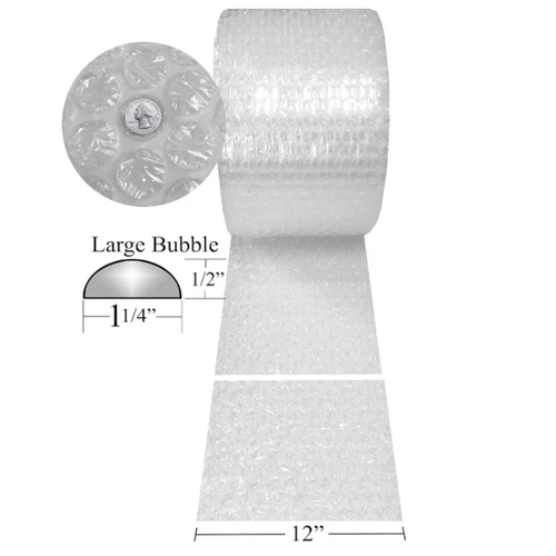 Buffer roll 1/2 perforated 12 bubble rolls large 12 width 75 feet, transparent image 6