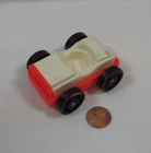 Vintage Fisher Price Little People White Car W/ Red Base For Garage Town Cute