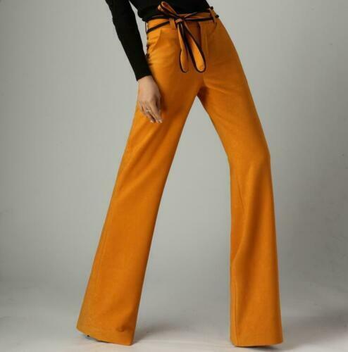 Made by Johnny Women's Pleated Wide Leg Palazzo Pants with Drawstring  ONESIZE MUSTARD 