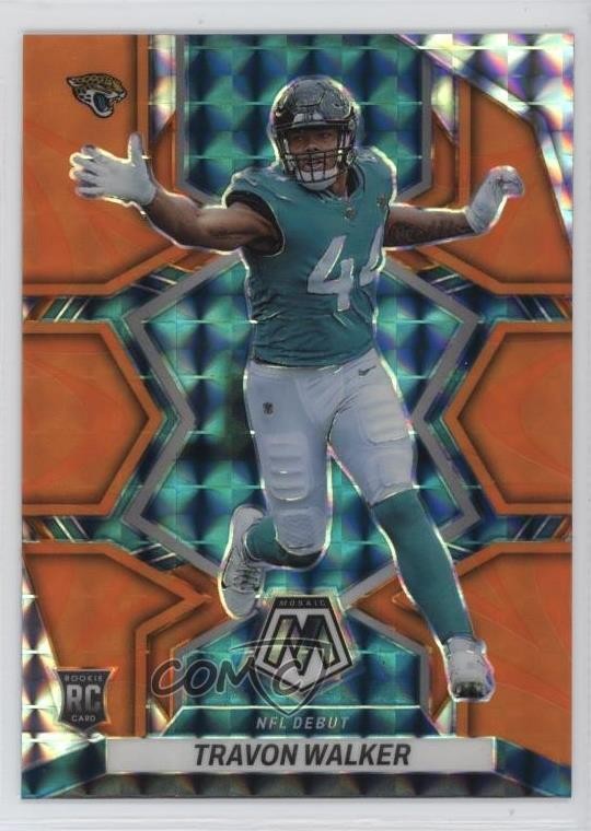 2022 Panini Mosaic NFL Debut Reactive Orange Prizm Travon Walker Rookie RC o8g