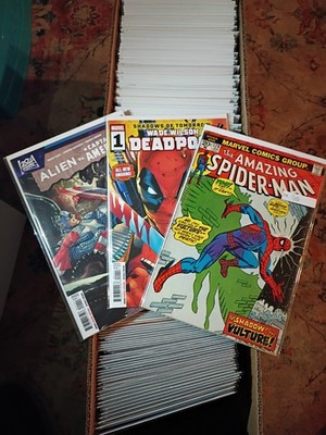 Bulk 50 Comic Books bag &board NM+ to vf unread modern to vintage  