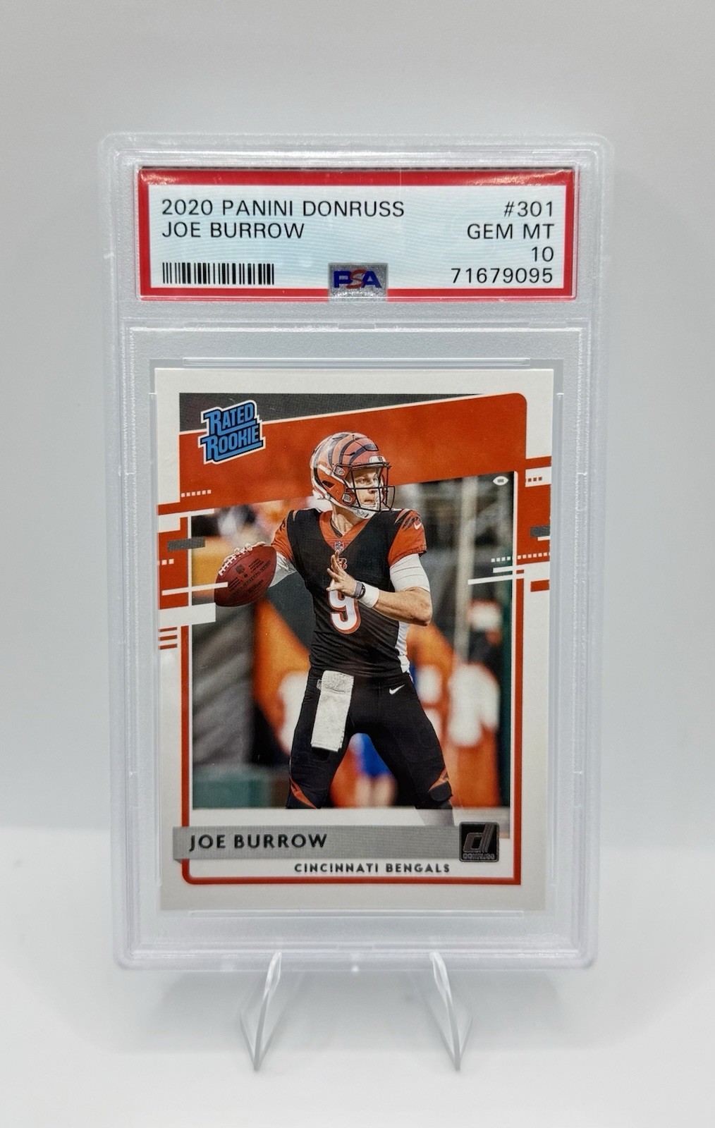 2020 Panini Donruss - Rated Rookie Joe Burrow #301 (RC) PSA 10