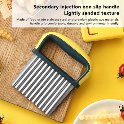 Wavy Crinkle Cutting Tool Edelstahl Kartoffelschneider Für Gemüse Obst Beliebt