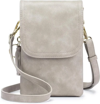 ROULENS kleine Handy Umhängetasche Damen, Handytasche mit Geldbörse zum Umhängen, PU Le