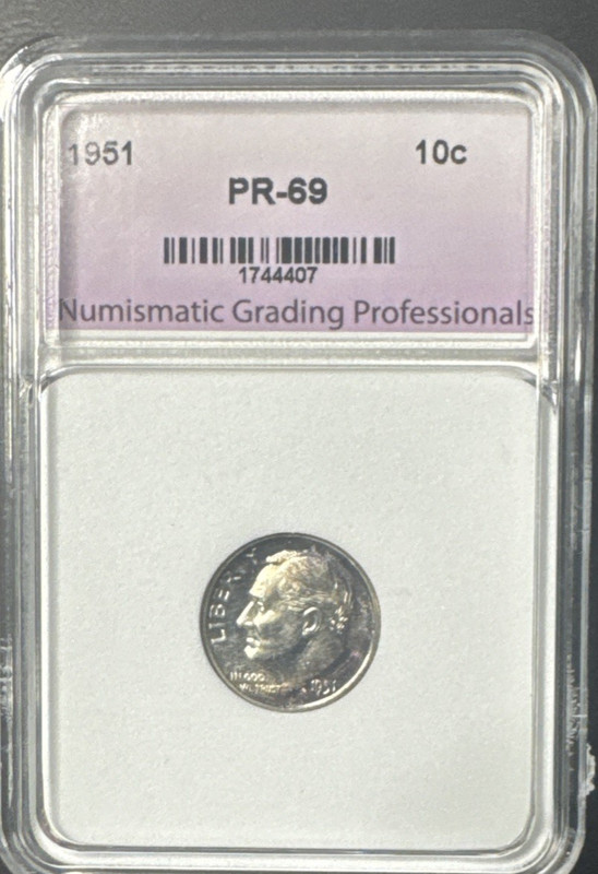 1951 Proof Roosevelt Dime,  PR69, Nice, Free shipping