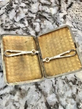 Vintage Silver Plate EAM USA Made Cigarette Case & 2 Vintage R.Bollore Rolling P