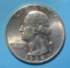 1939 Washington Quarter AU but you grade it