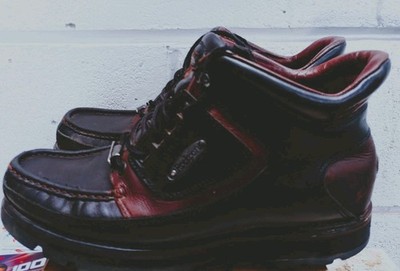 Vintage Rockport XCS Hydro-Shield wasserdichte Leder Wanderschuhe UK 8,5 W
