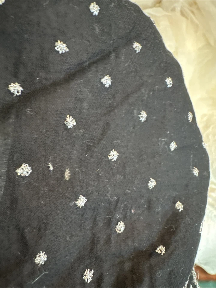 Urban Outfitters ecoté Mid Rise Mini Shorts Size M Black With Silver - Image 4 of 4