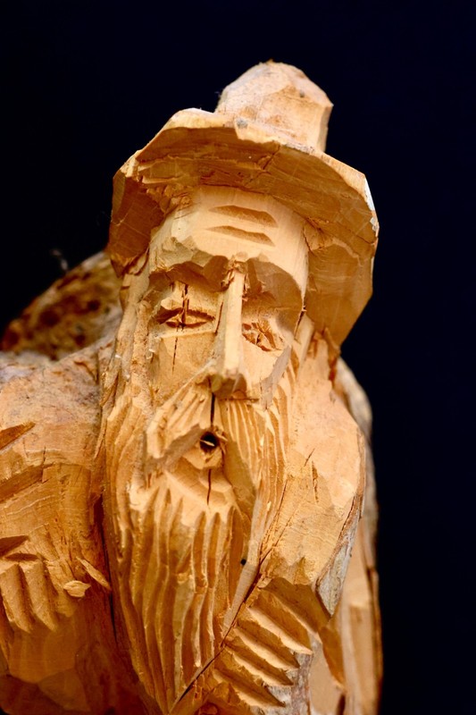 Vintage Hand Carved Wood 14" tall "Coffee Root Man"Costa Rica,Olive Wood?